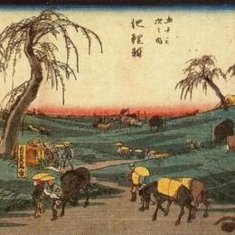 《连接江户（东京）与京都的道路》歌川广重(Hiroshige)高清作品欣赏