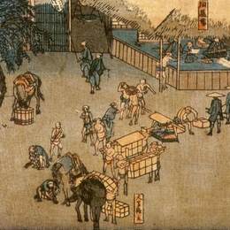 《连接江户（东京）与京都的道路》歌川广重(Hiroshige)高清作品欣赏