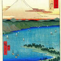 《苏鲁嘎米奥的松林》歌川广重(Hiroshige)高清作品欣赏