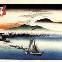 《降雁》歌川广重(Hiroshige)高清作品欣赏