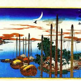 《松岛第一年的杜鹃鸟》歌川广重(Hiroshige)高清作品欣赏