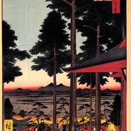 《在王子的稻荷神社》歌川广重(Hiroshige)高清作品欣赏