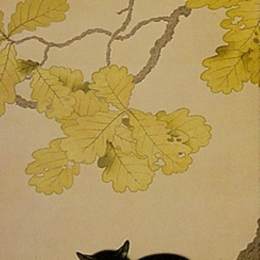 黑猫日本画家图片