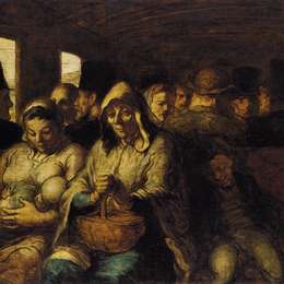 《第三阶级的马车》奥诺雷·杜米埃(Honore Daumier)高清作品欣赏