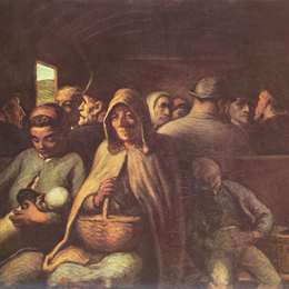 《第三阶级的马车》奥诺雷·杜米埃(Honore Daumier)高清作品欣赏