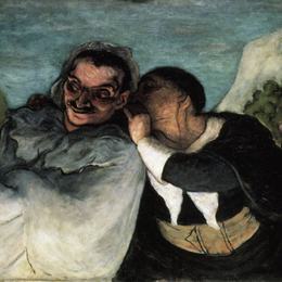 《Crispin和Scapin》奥诺雷·杜米埃(Honore Daumier)高清作品欣赏