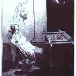《佩涅洛帕的梦》奥诺雷·杜米埃(Honore Daumier)高清作品欣赏