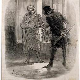 《租户和业主》奥诺雷·杜米埃(Honore Daumier)高清作品欣赏