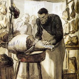 《屠夫》奥诺雷·杜米埃(Honore Daumier)高清作品欣赏