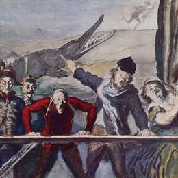 《狂欢节游行》奥诺雷·杜米埃(Honore Daumier)高清作品欣赏