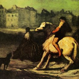 《喂料槽》奥诺雷·杜米埃(Honore Daumier)高清作品欣赏