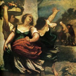 《米勒，他的儿子和驴子》奥诺雷·杜米埃(Honore Daumier)高清作品欣赏