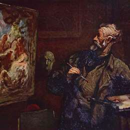 《画家》奥诺雷·杜米埃(Honore Daumier)高清作品欣赏