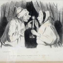 《没有什么比普通感冒更值钱了，这是值得的。》奥诺雷·杜米埃(Honore Daumier)高清作品欣赏