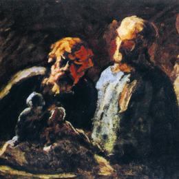 《两位雕塑家》奥诺雷·杜米埃(Honore Daumier)高清作品欣赏