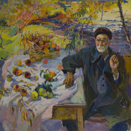 《艺术家父亲肖像》哈瓦内斯·扎达尔扬(Hovhannes Zardaryan)高清作品欣赏