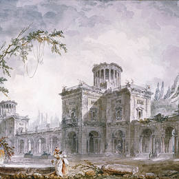 《建筑的幻想》休伯特·罗伯特(Hubert Robert)高清作品欣赏