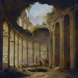 《罗马斗兽场》休伯特·罗伯特(Hubert Robert)高清作品欣赏