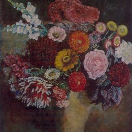 《黑暗背景中的花束》伊利亚·马什科娃(Ilya Mashkov)高清作品欣赏