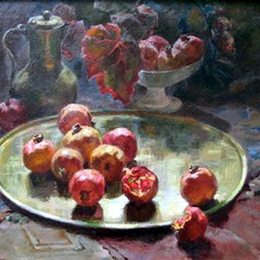 《石榴静物》伊利亚·马什科娃(Ilya Mashkov)高清作品欣赏