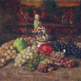 《静物与雕像》伊利亚·马什科娃(Ilya Mashkov)高清作品欣赏
