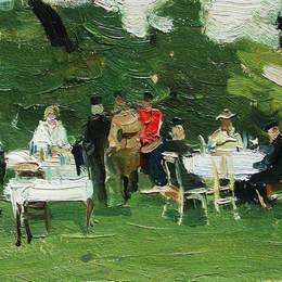 《野餐》伊利亚·叶菲莫维奇·列宾(Ilya Repin)高清作品欣赏