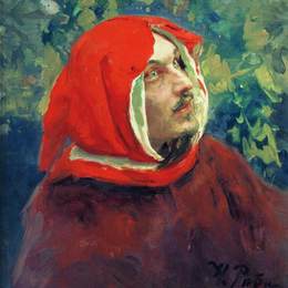 《但丁画像》伊利亚·叶菲莫维奇·列宾(Ilya Repin)高清作品欣赏