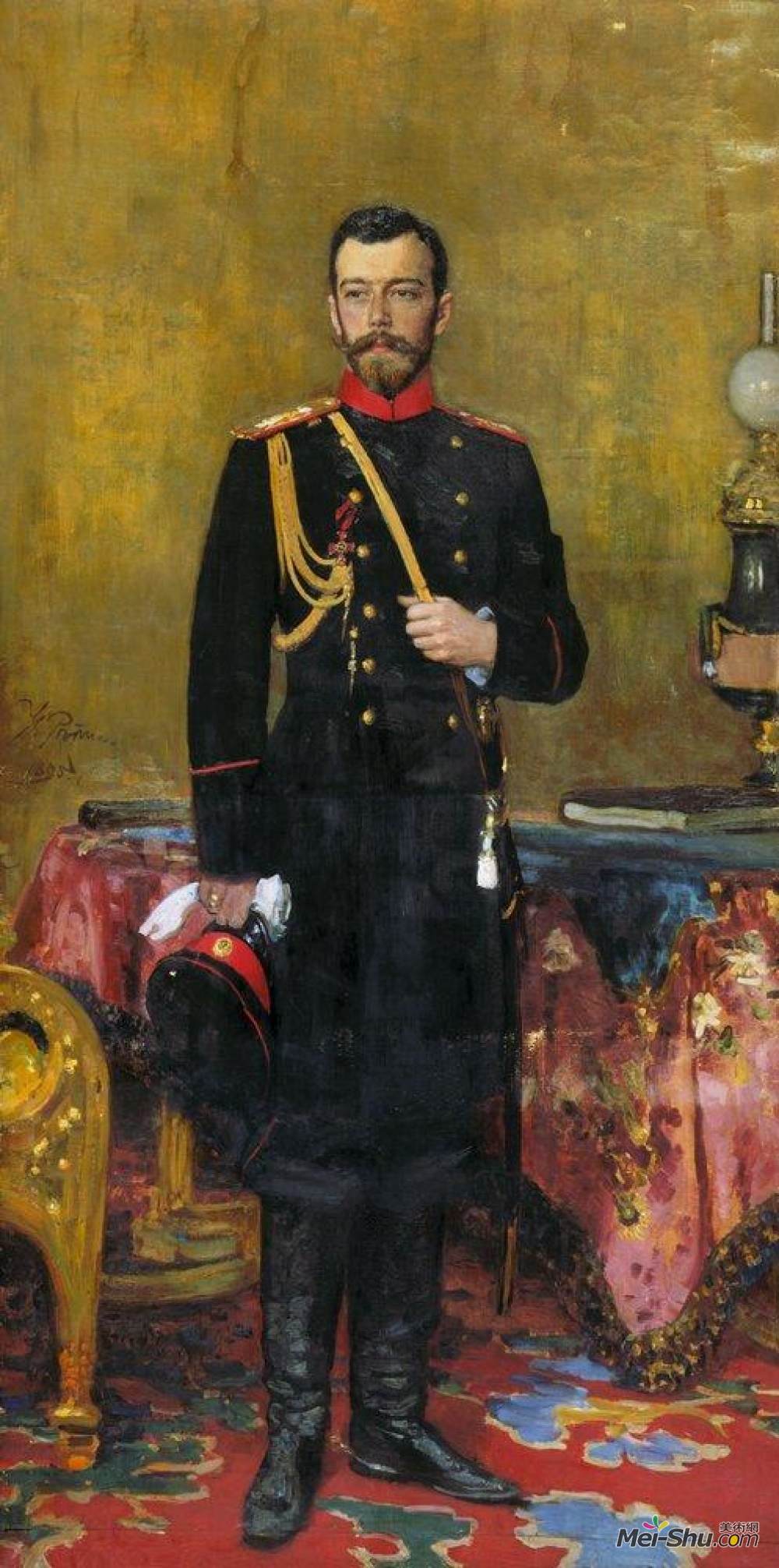 尼古拉二世的肖像最后的俄罗斯皇帝伊利亚叶菲莫维奇列宾ilyarepin