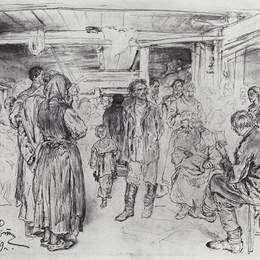 《宣传员被捕》伊利亚·叶菲莫维奇·列宾(Ilya Repin)高清作品欣赏