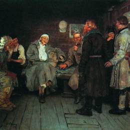 《战争归来》伊利亚·叶菲莫维奇·列宾(Ilya Repin)高清作品欣赏