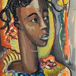 《西非女孩肖像》伊尔玛·斯特恩(Irma Stern)高清作品欣赏