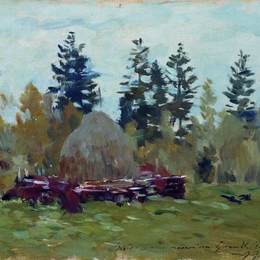 《干草堆》列维坦(Isaac Levitan)高清作品欣赏