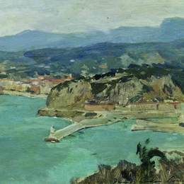 《在科莫湖。意大利。》列维坦(Isaac Levitan)高清作品欣赏