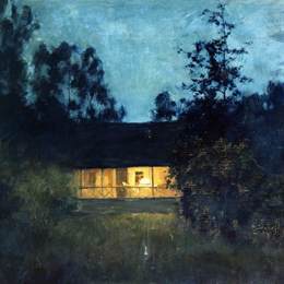 《暮色中的避暑别墅》列维坦(Isaac Levitan)高清作品欣赏