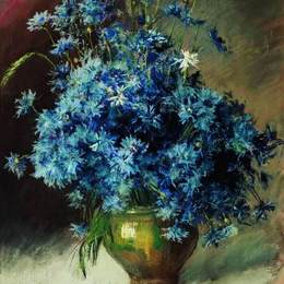 《矢车菊》列维坦(Isaac Levitan)高清作品欣赏