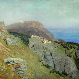 《飞檐。法国南部。》列维坦(Isaac Levitan)高清作品欣赏