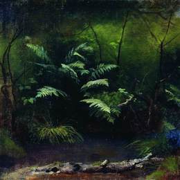 《水边蕨类植物》列维坦(Isaac Levitan)高清作品欣赏