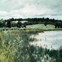 《灰色的一天。》列维坦(Isaac Levitan)高清作品欣赏