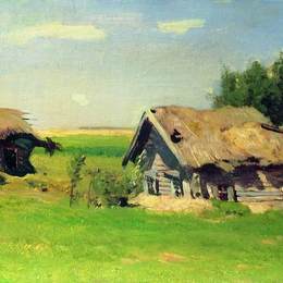 列维坦(Isaac Levitan)高清作品:Landscape with isbas