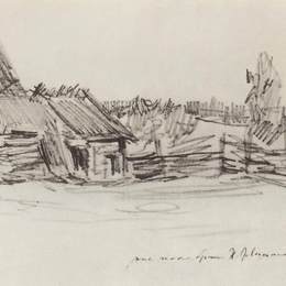 《农民小屋》列维坦(Isaac Levitan)高清作品欣赏