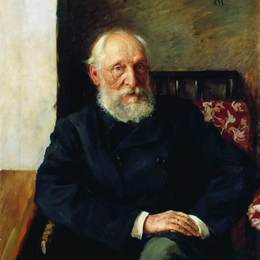 列维坦(Isaac Levitan)高清作品:Portrait of Nikolay Panafidin.