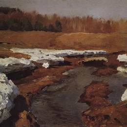 《春天。最后一场雪。》列维坦(Isaac Levitan)高清作品欣赏