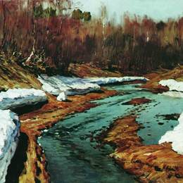 《春天。最后一场雪。》列维坦(Isaac Levitan)高清作品欣赏