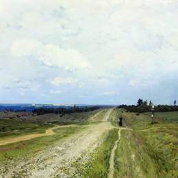 《弗拉迪米尔之路》列维坦(Isaac Levitan)高清作品欣赏