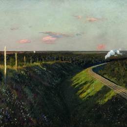 《在路上训练》列维坦(Isaac Levitan)高清作品欣赏