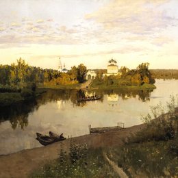 《晚祷钟声》列维坦(Isaac Levitan)高清作品欣赏