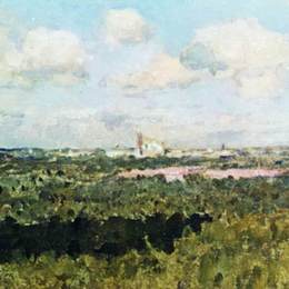 列维坦(Isaac Levitan)高清作品:View of Novodevichy monastery