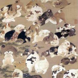 《一百条狗》伊藤若冲(Ito Jakuchu)高清作品欣赏