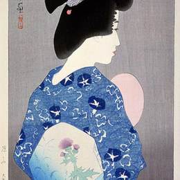 《得到凉爽的空气》伊藤新穗(Ito Shinsui)高清作品欣赏