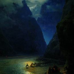 《达里亚峡谷》艾伊瓦佐夫斯基(Ivan Aivazovsky)高清作品欣赏